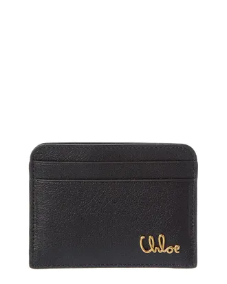 ★関税込み★ Chloe Iconic Card Holder Chloé Iconic Card Holder in Shiny Leather in Cement pink