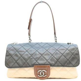Chanel Pre-owned Vintage Shoulder Bag - Dames - Pre-owned - Beige - Maat: ONE Size Leer