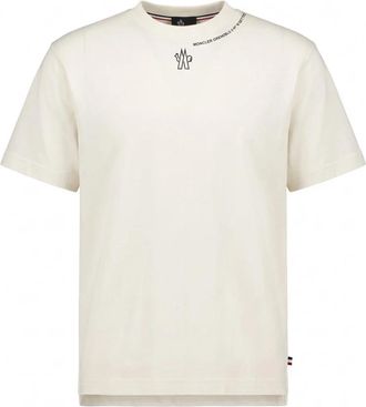Moncler SS T-Shirt - Heren - T-shirts - Wit - S - Katoen - Tops