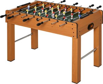 HOMCOM Futbol&iacute;n de madera 122x61x80,7cm madera natural