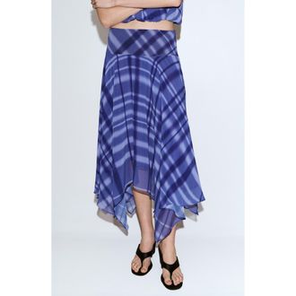 Mango Maxi Flared Skirt in Blue at Nordstrom, Size 6