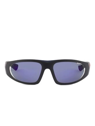 Prada Linea Rossa rectangle-frame sunglasses - Black