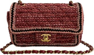 Chanel pink Tweed Pochette Shoulder Bag (Pre-Owned)