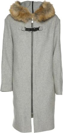 Maje Jas van imitatiebont - Grijs