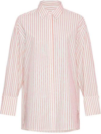 Moss Copenhagen Zenika Shirt STP - Dames - Overhemden - Beige - M - Katoen - Overhemden
