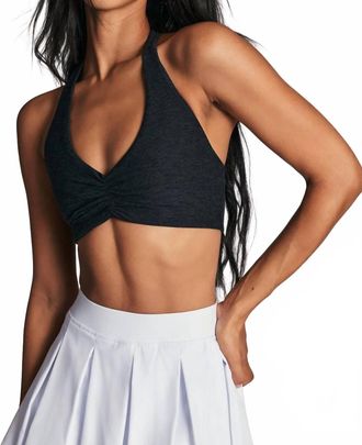 YEAR OF OURS Stretch Halter Bra In Black