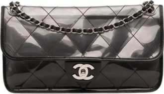 Chanel Pre-owned Naked Flap Bag - Dames - Vintage Schoudertas - Zwart - ONE Size - Leer - Vintage