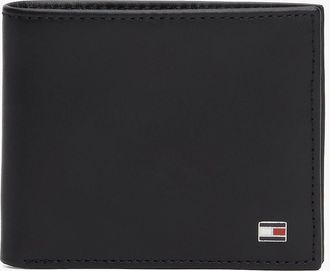 Tommy Hilfiger Mens Flag Emblem Mini Credit Card Wallet - Black