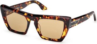 GCDS Gedurfde Cat-Eye Zonnebril - Heren - Zonnebrillen - Bruin - 51 MM - Accessoires