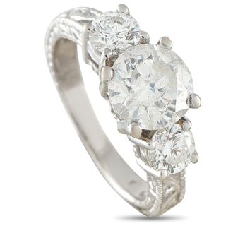 Luxury Bazaar 18K White Gold 2.70ct Diamond Ring MF39-051526