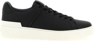 Balmain B-Court Sneakers - Heren - Sneakers - Zwart - 43 EU - Leer - Schoenen