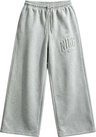 Nike (WMNS) Nike Studio Fleece Medium Mid-Rise Wide-Leg Pants Dark Grey Heather IU1156-063