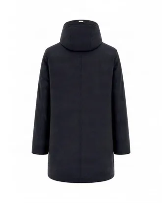 Herno Hooded Polyester Coat - Navy