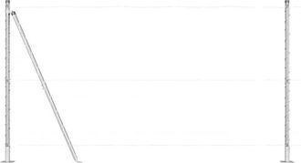 vidaXL Vidaxl - Fence Posts Manual 7 pcs Silver &Oslash;32mm 150 cm Galvanised steel