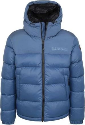 Napapijri Blauwe Hooded Jacket met synthetische vulling - Heren - Winterjassen - Blauw - XL - Jassen