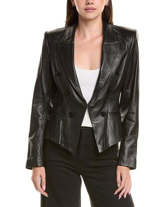 L'agence LAgence Andalusia Leather Blazer