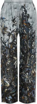 Munthe Varum Zijden Broek - Dames - Straight fit broeken - Grijs - S - Broeken