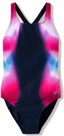Speedo Print Medalist Swimsuit Badeanzug f&uuml;r Damen | blau