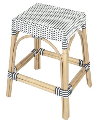 Butler Butler Specialty Company Robias Rectangular Rattan 24.5In Counter Stool