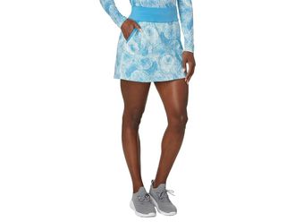 adidas Golf Ultimate365 Printed 16 Inch Golf Skort Womens Skort Semi Blast Blue : XS, Spandex/Polyester