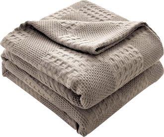 OEM Manta De Algod&oacute;n Org&aacute;nico Con Textura De Gofre, 39,37 X 59,05 Pulgadas, Gris Claro, Suave Y C&oacute;moda, Ideal Para Camas O Sof&aacute;s Durante Todo El A&ntilde;o