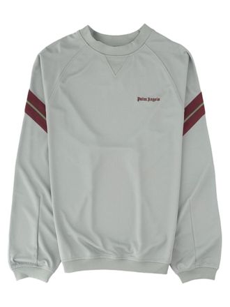 Palm Angels Light Grey Crew Neck Cotton Sweatshirt