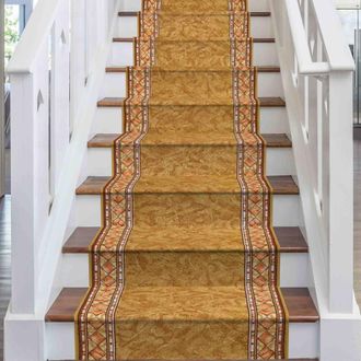 Runrug Stair Runner Carpet - Durable, Non-Slip, 5.4mm - Cheops in Beige | Size: 80 cm x 540 cm