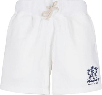 Polo Ralph Lauren White Minimalist Drawstring Logo Shorts