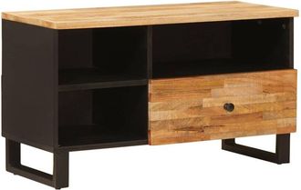 vidaXL Mueble De Tv Marr&oacute;n 80 X 33 X 46 Cm Madera De Mango Maciza Vidaxl