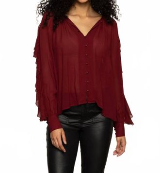 Sanctuary Harmony Blouse In Crimson