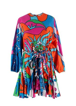 Rhode Resort Multicoloured Long Sleeve Belted Mini Dress Size XS