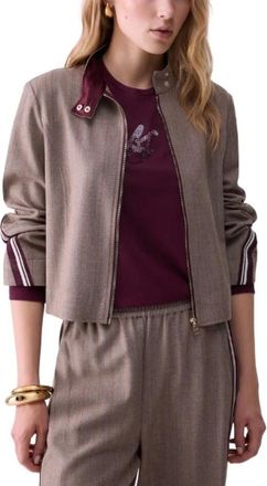 Liu Jo Bicolour Tape Jacket - female - Liu Jo - Light Jackets - Brown - S - Jackets