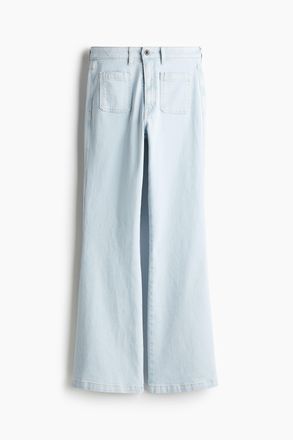 H&M Flared Ultra High Jeans - Blasses Denimblau