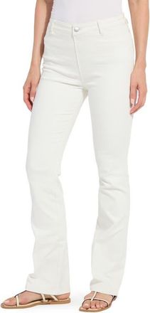 Lyss&eacute; Estelle Pull-On High Waist Flare Jeans in Ecru White at Nordstrom, Size X-Small