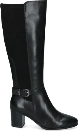 Caprice High Boots - Dames - Laarzen met Hak - Zwart - 37 EU - Leer - Schoenen