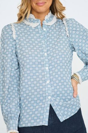 FRNCH Alison Woven Shirt In Blue