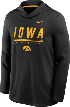Nike Iowa Sideline Nike Mens Dri-FIT College Long-Sleeve Hooded Top in Black | 03B9057YIA-594