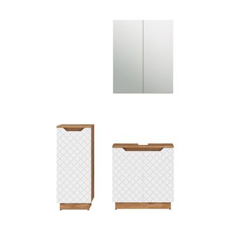 Vicco Conjunto De Muebles De Ba&ntilde;o De 3 Piezas Lotta, Blanco, 3 Piezas, Vicco