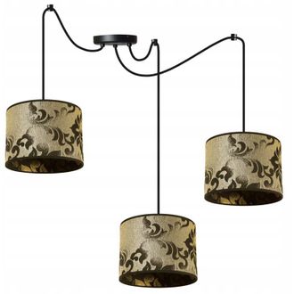 OEM L&aacute;mpara De Techo Colgante, Pantalla Con Estampado De Ara&ntilde;a, Dorada