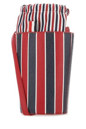 Thom Browne Womens Printed Leather Mini Bucket Bag 600 Borse A Secchiello