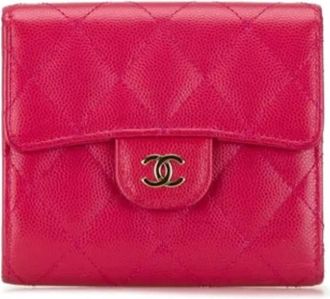 Chanel Tweedehands leren portemonnees - Dames - Vintage Accessoires - Roze - ONE Size - Vintage