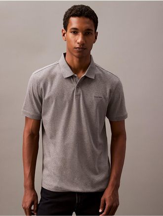 Calvin Klein Mens Liquid Touch Polo Shirt - Grey - XL