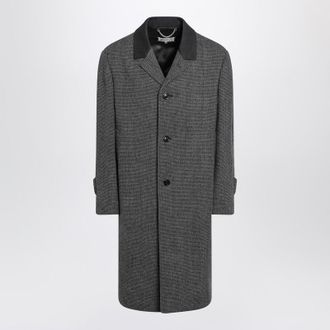 Maison Margiela Single-Breasted Black/White Blend Coat