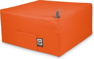 Happers Happers - Puff Cama Individual Para Una Persona Polipiel Naranja &Uacute;nico Naranja