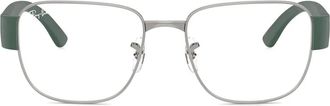 Ray-Ban Occhiali rettangolari in metallo - Argento