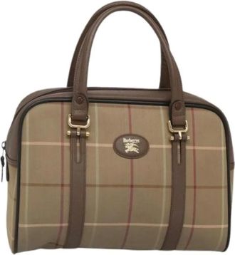 Burberry Pre-owned Handbags, female, Brown, Size: ONE SIZE Pre-owned Canvas Handbag