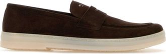 Prada Dark Brown Suede Loafers