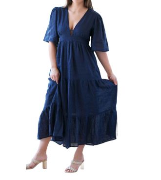 Lusana Brooklyn Dress In Navy
