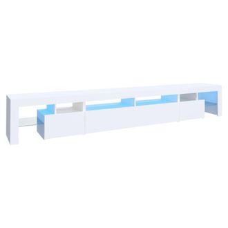 vidaXL Vidaxl - Mueble De Tv Con Luces Led Blanco 260x36,5x40 Cm