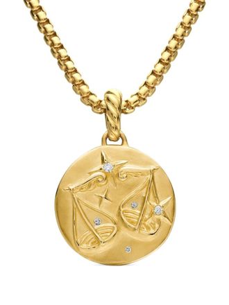 David Yurman 18K yellow gold Libra diamond necklace - women - 18kt Yellow Gold/Diamond - One Size